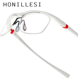 FONEX HONILLESI TR90 Glasses Frame Men Brand Designer Semi Rimless Ultralight Bicycle Eyeglasses Half Rim Sports Eyewear 7027