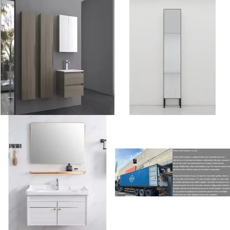 Tall Bathroom Vanity with Mirror for Modern and Luxury Bathroom Melamine Bathroom Vanity Supplier