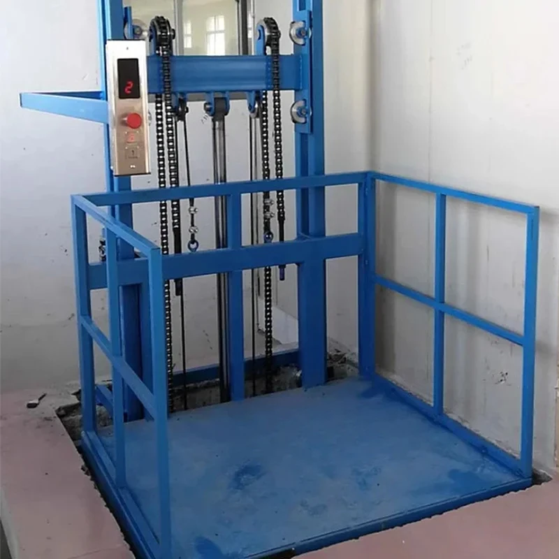 

Home Elevator Load 500KG Hydraulic Freight Elevator Simple Factory Small Warehouse Guide Rai