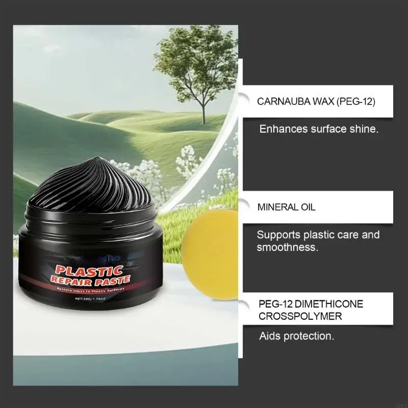 مجموعة إسفنجة تلميع داخلية للسيارة تعمل على إصلاح أضرار أشعة الشمس على المطاط البلاستيكي وتمنع المشكلات المستقبلية، رائعة للركاب #5