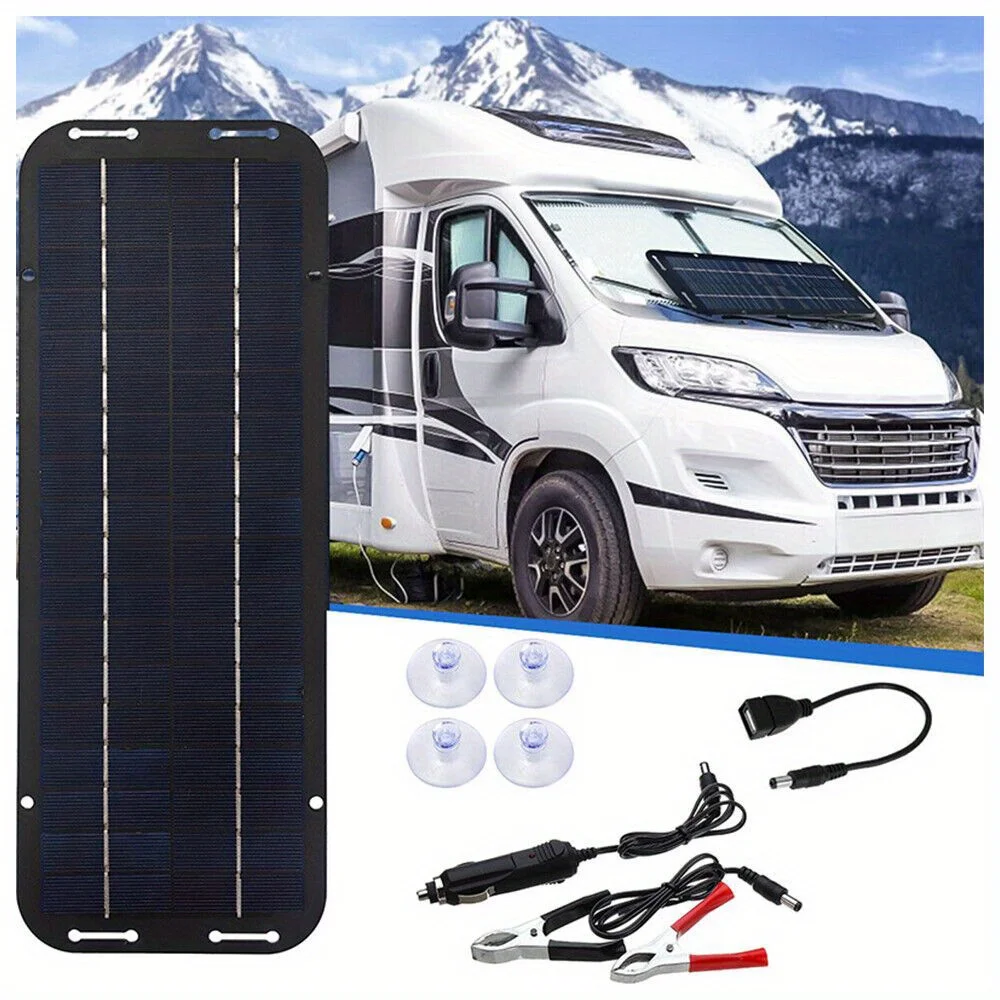 30W/12V Solar Panel Trickle Charger Battery Charger Kit For Boat RVS Portable