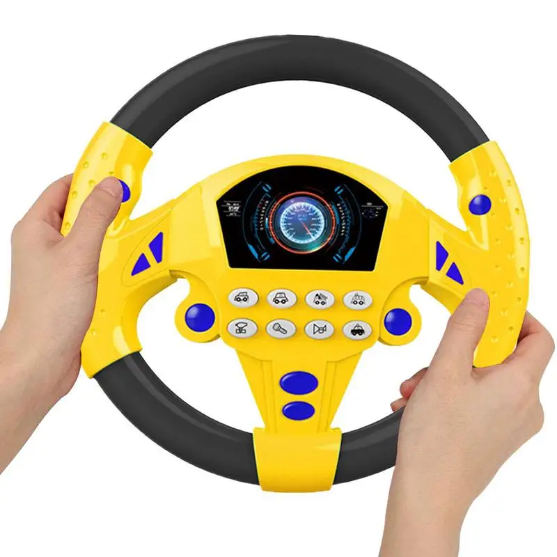 

Eletric Simulation Steering Wheel Toy with Light Sound Baby Kids Musical Educational Copilot Stroller Steering Wheel Vocal Toys