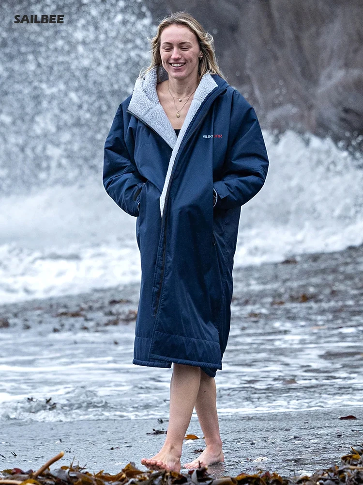 

Плавательный халат Qui Dry Towel Плащ для дайвинга и серфинга ex Горячий весенний верхнее пальто Спортивный солнцезащитный крем Пляжный тюнер для женщин