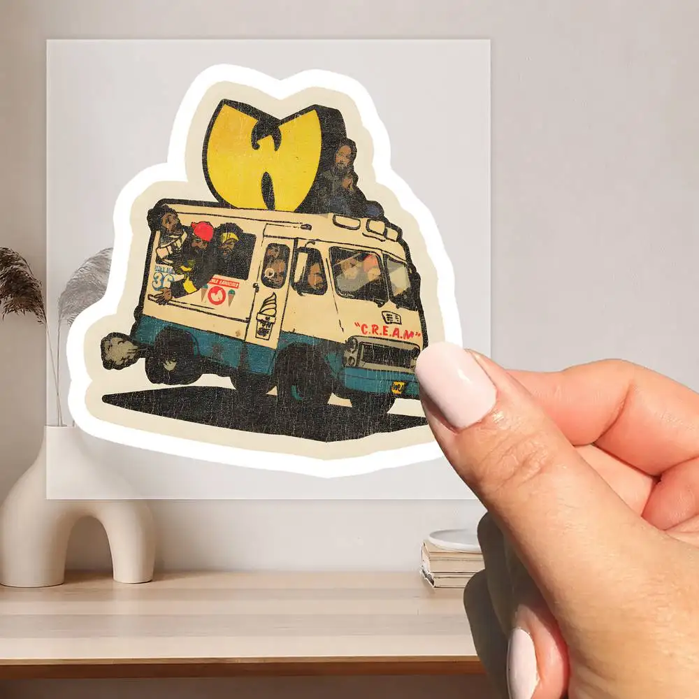90er Jahre Wu-Tang Vintage Distressed wasserfeste Aufkleber zur Dekoration von Autofenstern, Motorrädern und Computern.