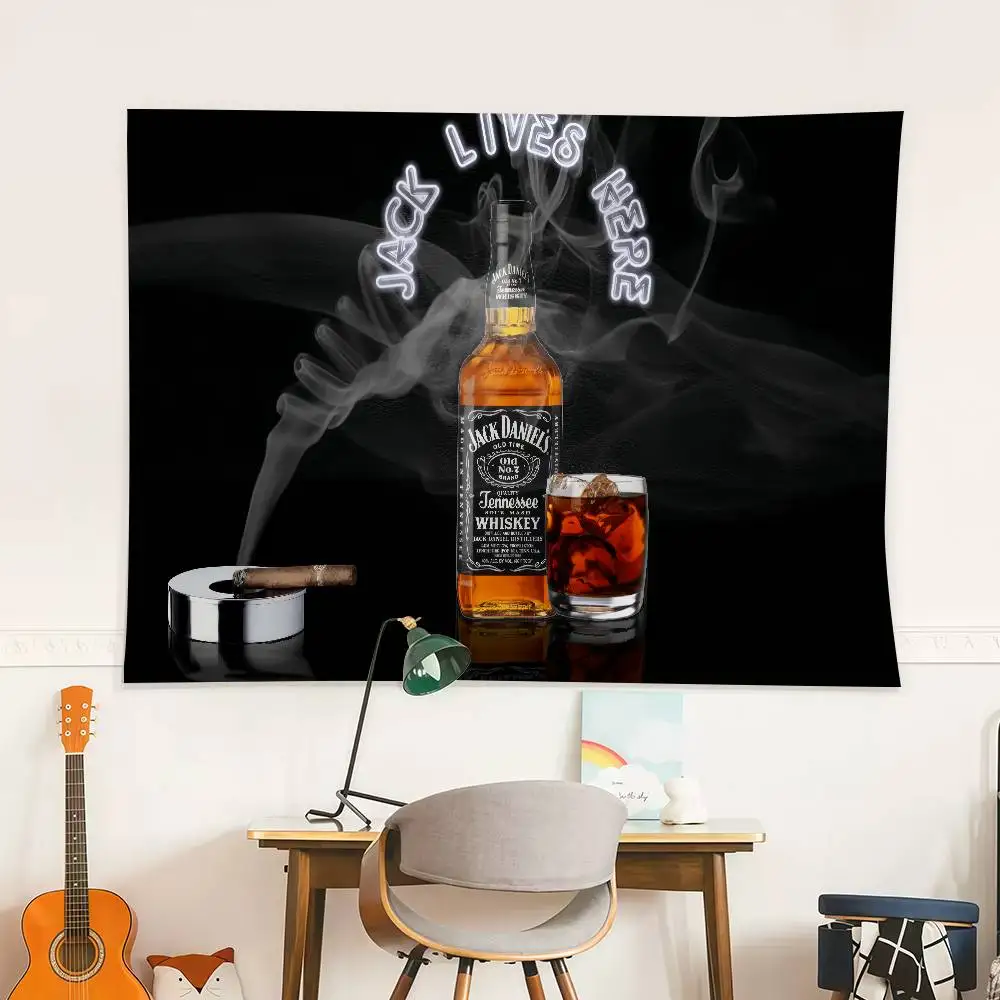 J-Jack luxo D-Daniels bandeira decoração ao ar livre piquenique festa casa acampamento festa arte pendurado banner