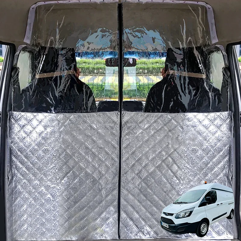 1 шт. для Ford Transit, разделитель кабины, комплекты теплоизоляционных штор с застежкой-молнией, занавеска для кемпера, фургона, дома на колесах, каравана