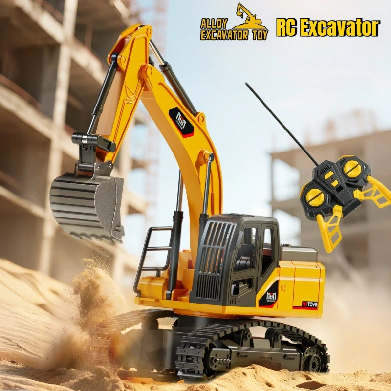 

Children Remote Control Alloy Excavator Toys 2.4G Simulation Electric Excavator Engineering Vehicle Kids RC Car Model Toy Gifts