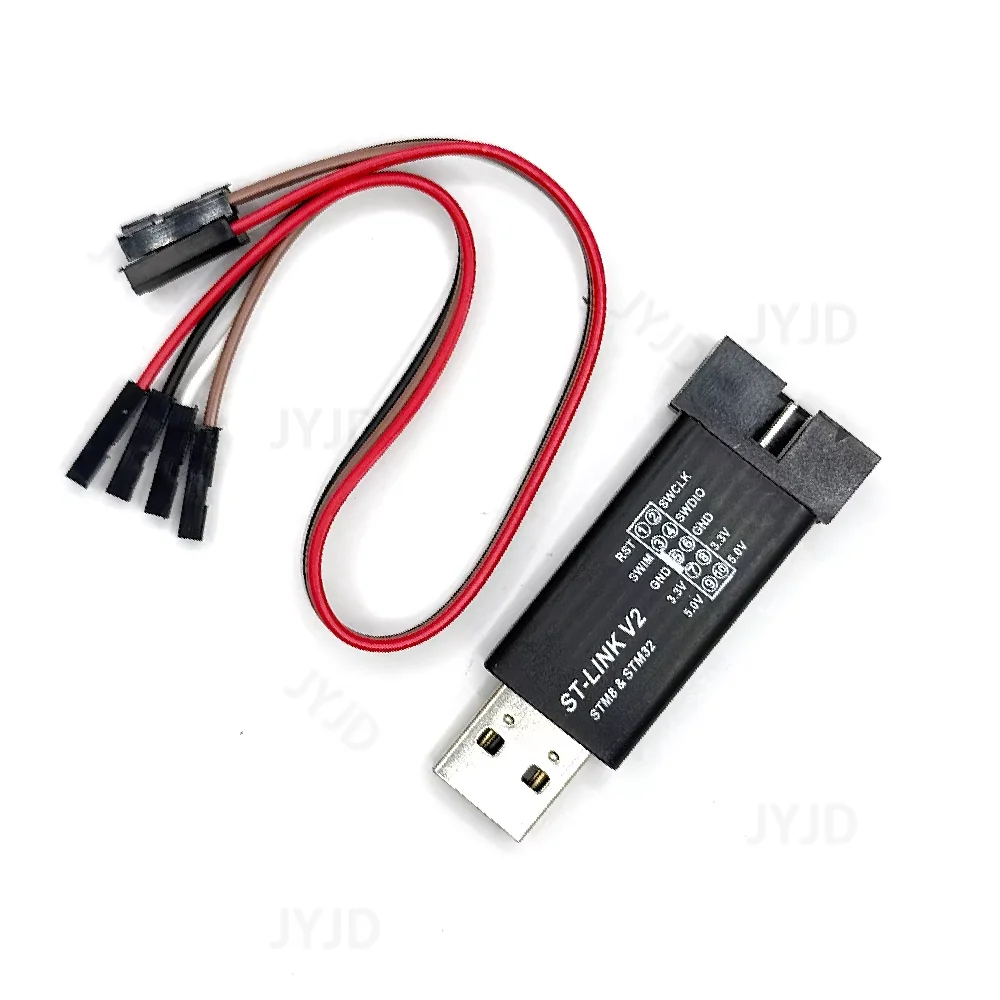 1Set ST LINK Stlink ST-Link V2 Mini STM8 STM32 Simulator Download Programmer Programming With Cover DuPont Cable ST Link V2