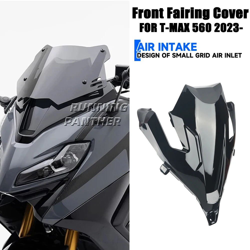 

Motorcycle New Glossy Black Front Upper Fairing Nose Cover Cowl Panel For Yamaha T-Max 560 T-MAX560 T-MAX 560 TMAX560 2023 2024