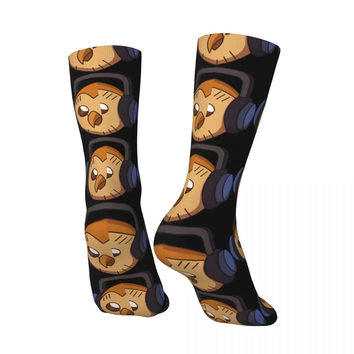 Hip Hop Vintage Hooty Headphones Crazy Men's Socks Unisex The Owl House Street Style Seamless Printed