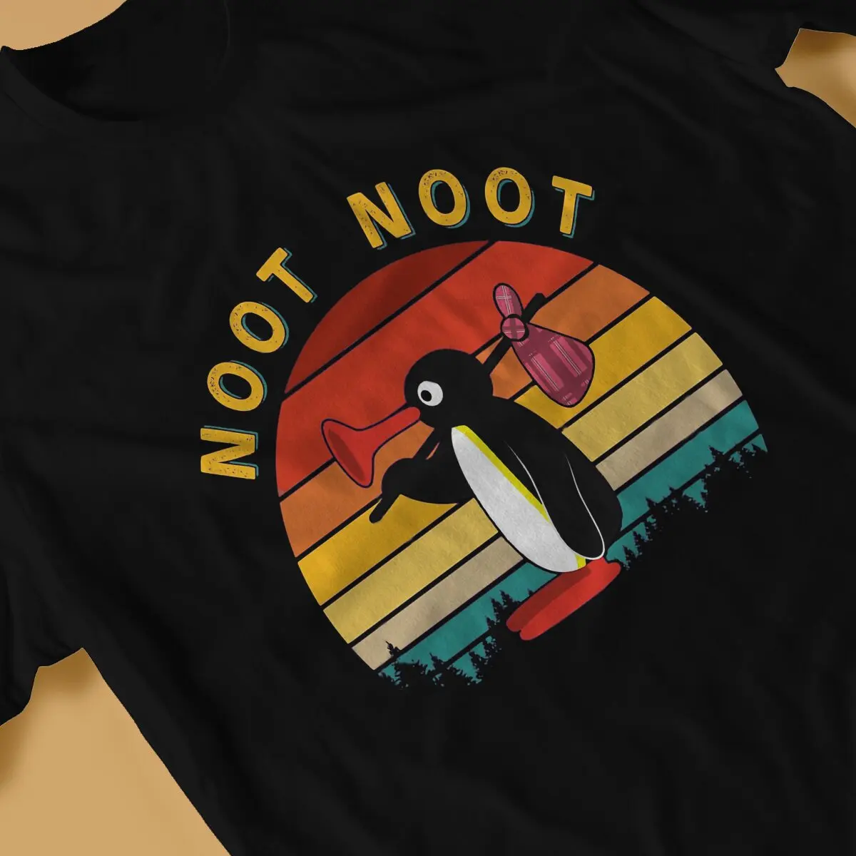 Noot Pingu Pinga Penguin TV Retro Noot Tshirt Graphic Men Tops Vintage Punk Summer Polyester  Clothes Harajuku T Shirt