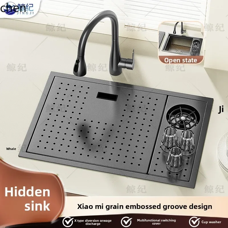 Hidden Bar Counter Cup Washer Small Size Sink Coffee Shop Milk Tea Shop Western Kitchen Tea Room Island Counter Small Sink