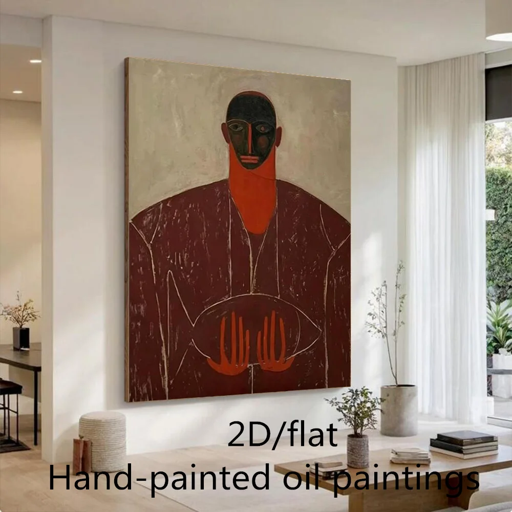 Large Mural Abstract Oil Painting 100% Handmade medieval style Figure Wall Art Picture Mural for Home Living Room Decor Image