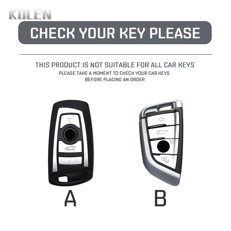 ABS Carbon Fiber Car Key Case Cover For BMW X1 X3 X5 X6 X7 F30 F34 F10 F20 G20 G30 G01 G02 G05 F15 F16 1 2 3 5 7 Series G11 G32