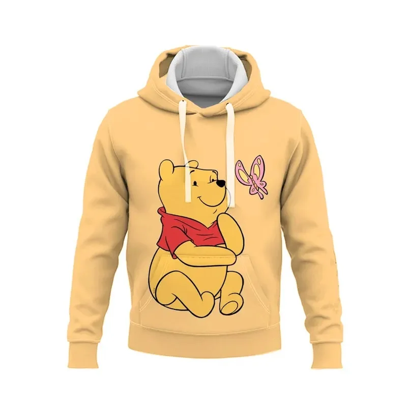 Winnie the Pooh Children's Hoodie Disney Boys Girls Hoodie 3D Printed Pullover Oversized Men's Hoodie MINISO Men's Clothing