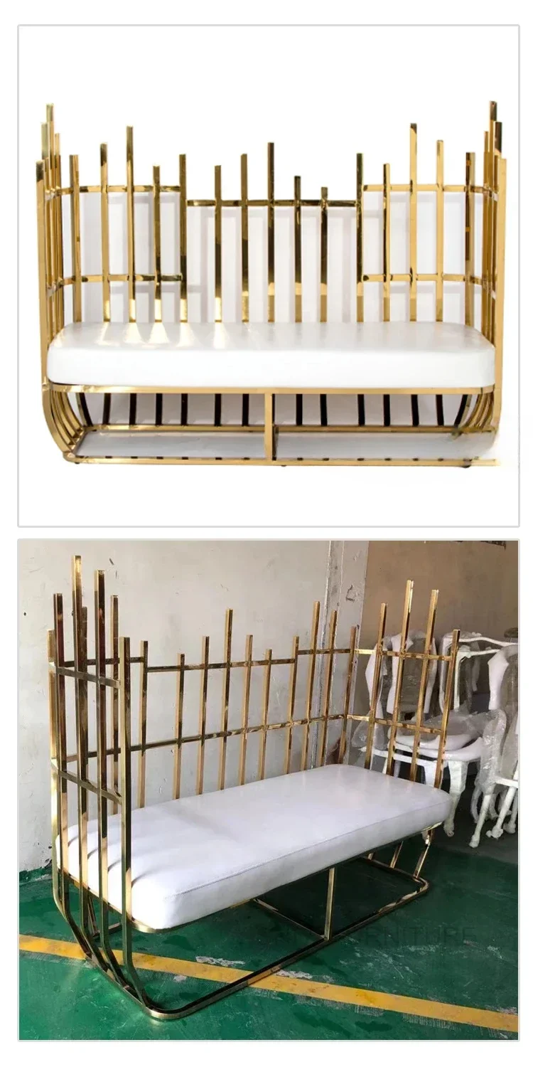 

Улучшенная птичья клетка, золотой металлический свадебный стул с высокой спинкой для отеля для невесты и жениха