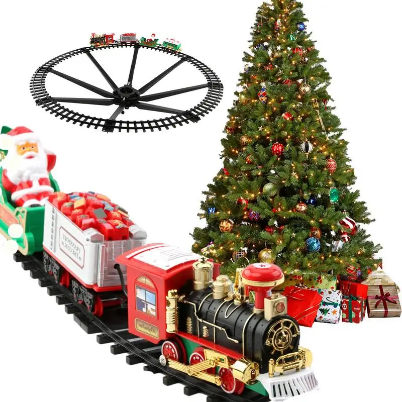 

Electric Christmas train Railway Cars Racing Tracks Christmas-Themed Perfect Year-Round Gift for Boys Girls Toddlers