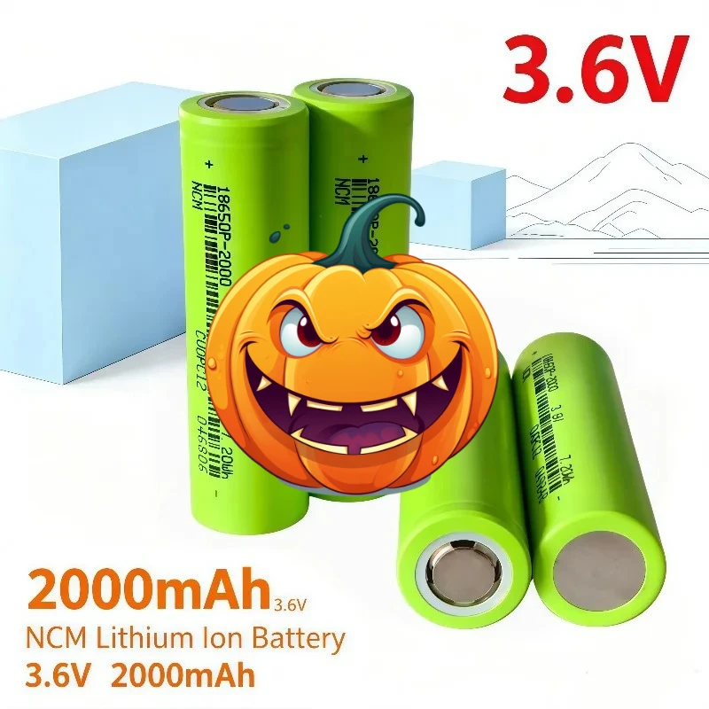 18650 3.6V 2000mAh Rechargeable Lithium Battery for Torches Power‑Banks Power Tools Portable Small Electronics