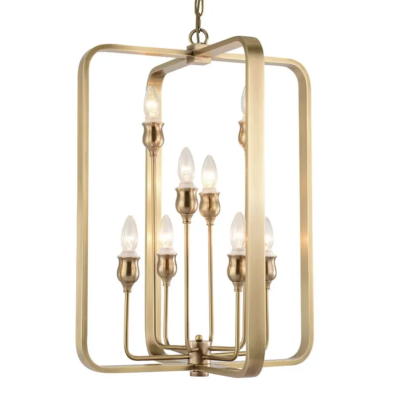 Modern Nordic Duplex Stair Chandelier Solid Copper Pendant Light for Villa Living Room Dining Area Bedroom Balcony Decor