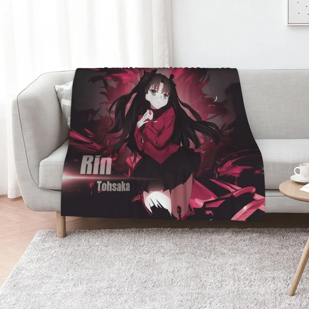 Tohsaka Rin 2 Throw Blanket Decorative Sofas Nap Sofa Thermals For Travel for sofa Large Blankets