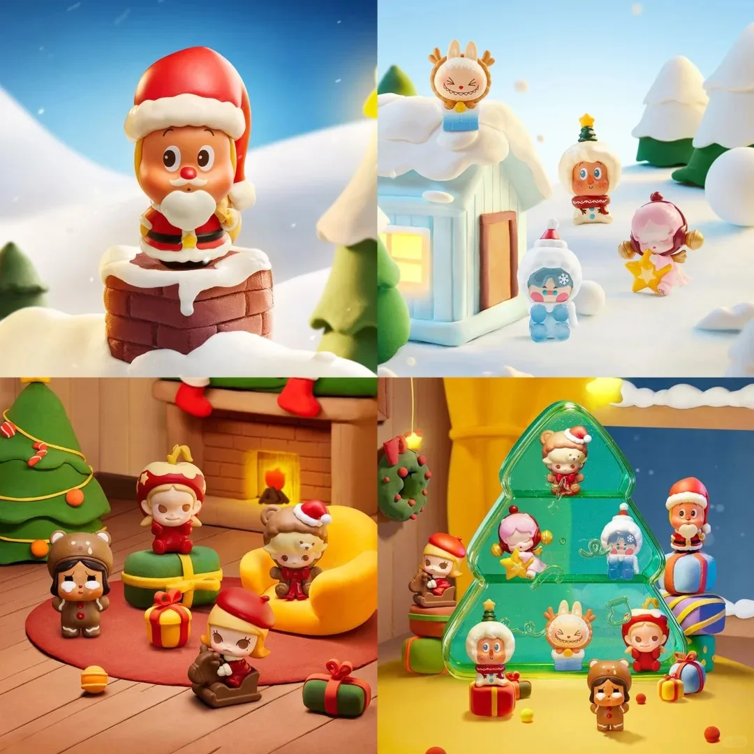 POPMART Bubble Cutie Xmas Gift Giveaway Series оригинальные наборы кукол-сюрприз слепые коробки модные коллекционные настольные украшения игрушка