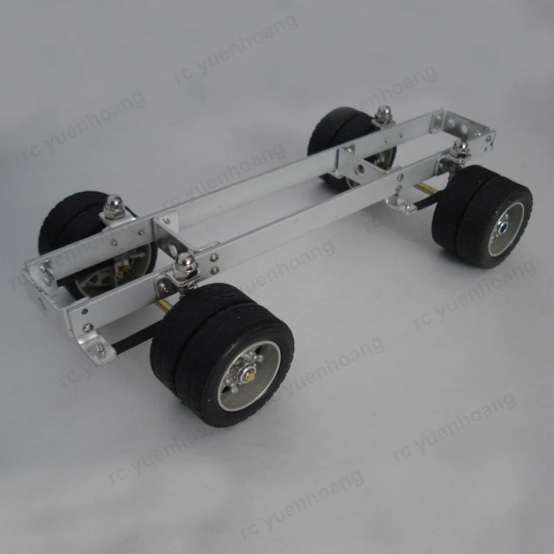 1 Uds., montaje DIY, suspensión de resorte de 2 ejes, chasis de coche de juguete, longitud 240mm, distancia entre ejes 170mm, modelo de coche, cuerpo principal, marco de Metal