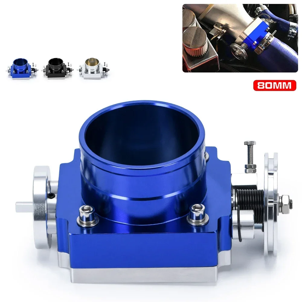 UNIVERSAL THROTTLE BODY 80MM THROTTLE BODY PERFORMANCE INTAKE MANIFOLD BILLET ALUMINUM HIGH FLOW