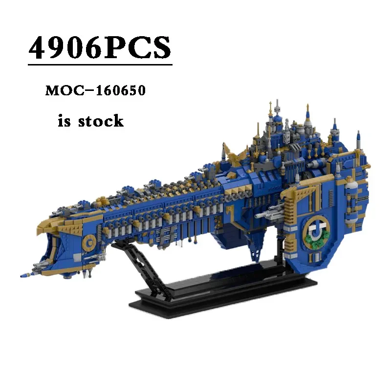 Spaceship 40k MOC-160650 Battleship Model Building Block Toy Model 4906PCS Kids Birthday Gift Christmas Diy Toy Gift