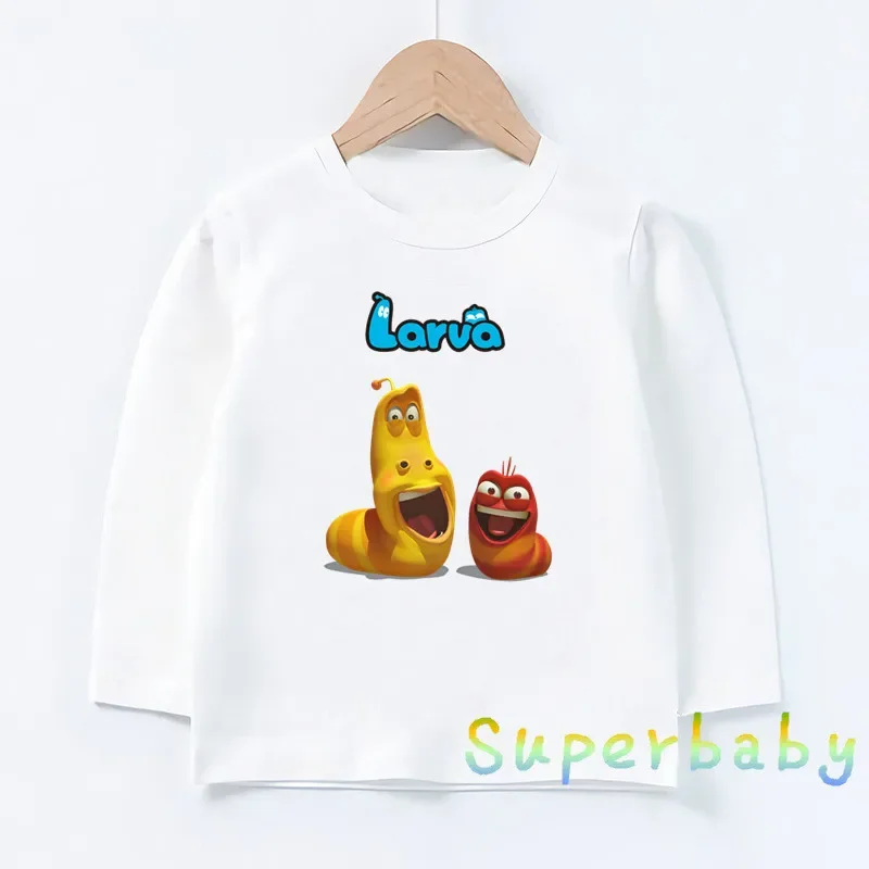 

Hot Sale Korea Hilarious Insect Larva Print Funny Kids T-Shirts Girls Clothes Baby Boys Long Sleeve T shirt Autumn Children Tops