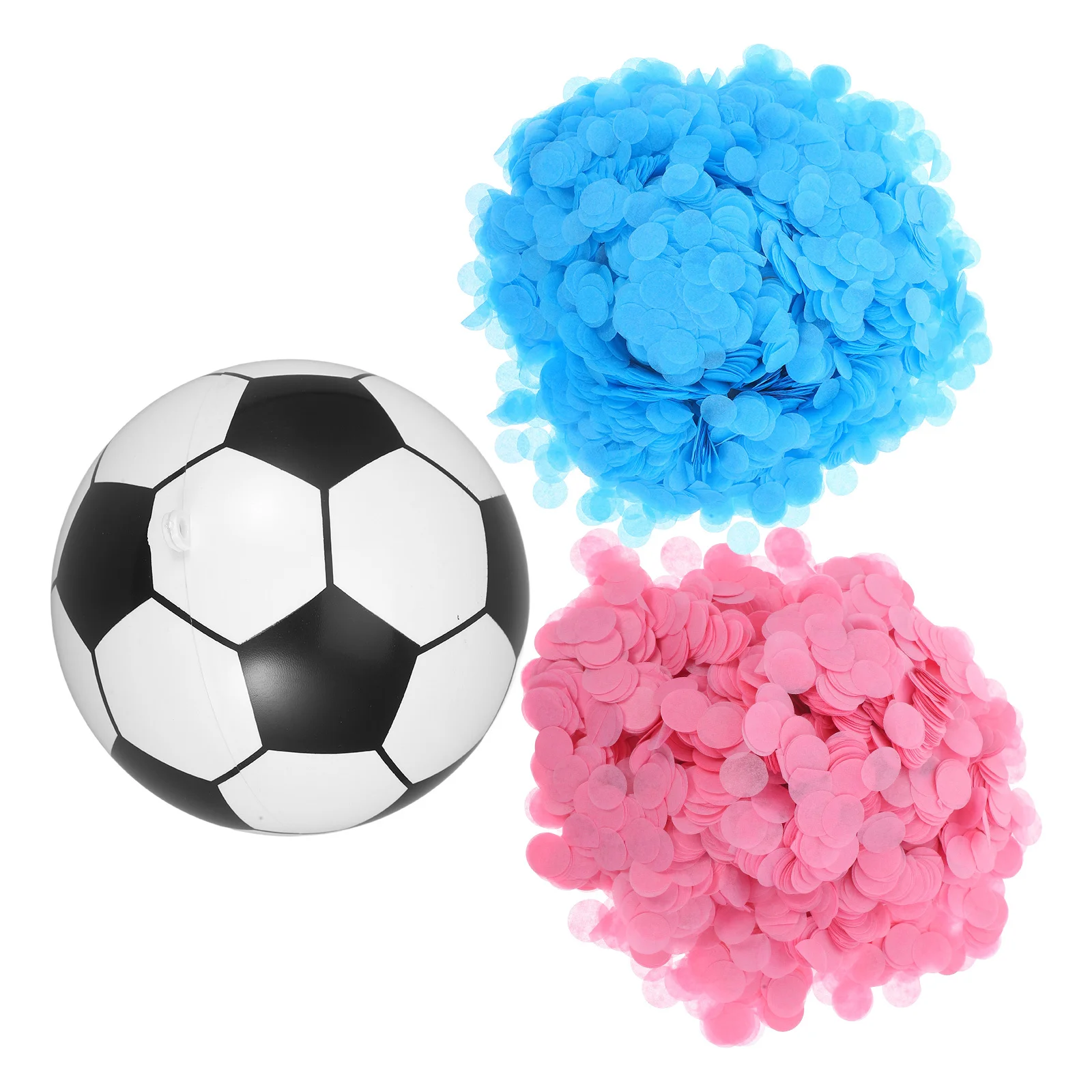 

1Set Shower Gender Reveal Soccer Ball Colored Confetti Party Supplies Decorations DIY Props Gender Reveal Soccer Balls