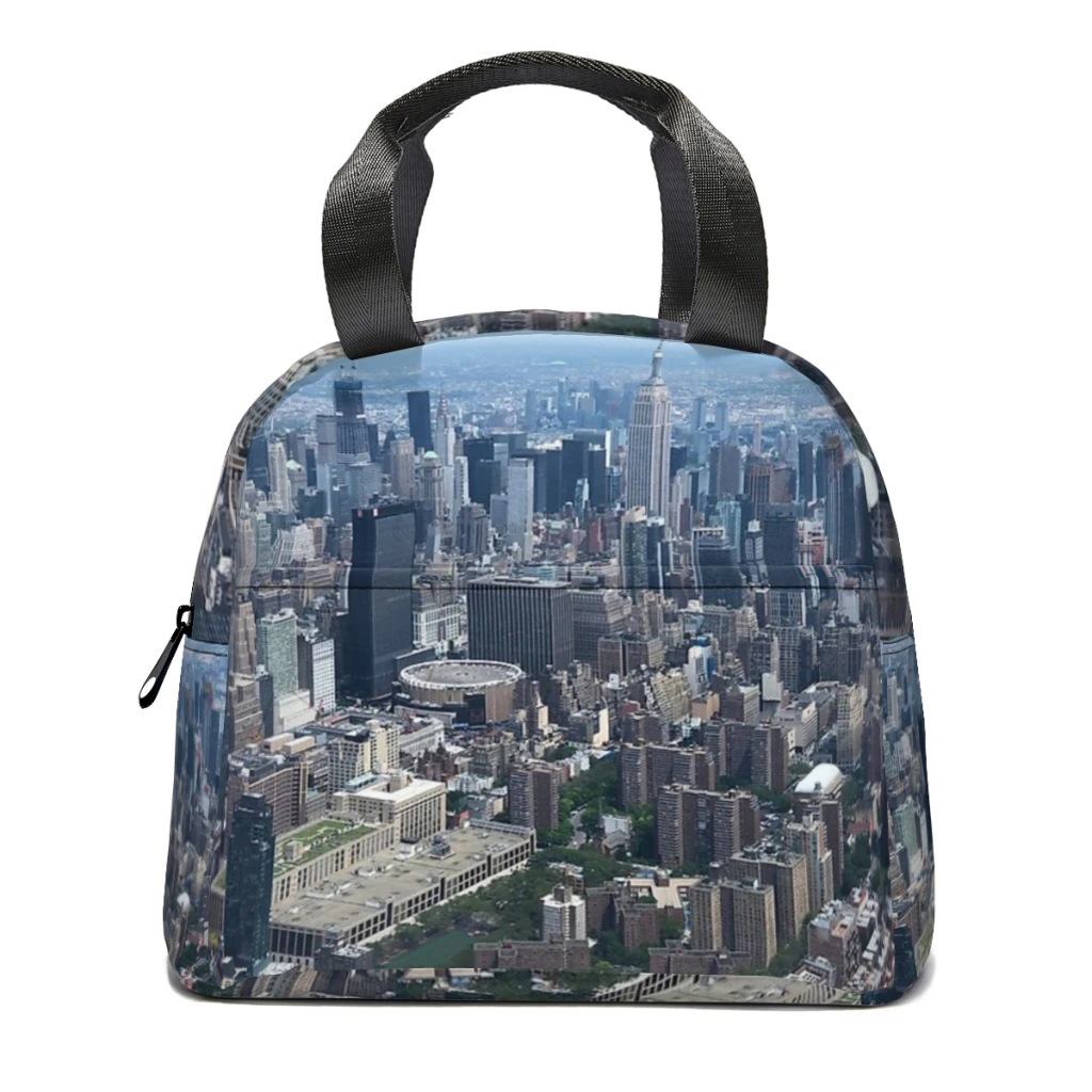 

New York, New York Insulated Thermal Cooler Bag Lunch bag Foods Drink Storage Leakproof Picnic Camping Bags Outdoor