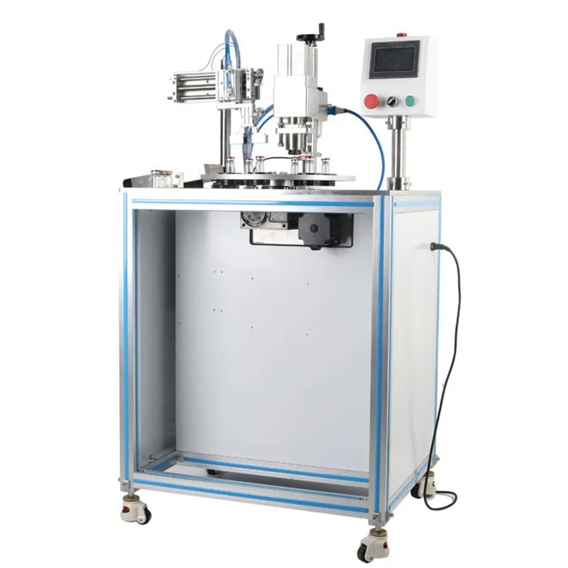 Pneumatic Vial Capping Machine 13mm 15mm 20mm For Cosmetic Glass Bottle Aluminum Cap Crimping Desktop Sealer Foot Pedal