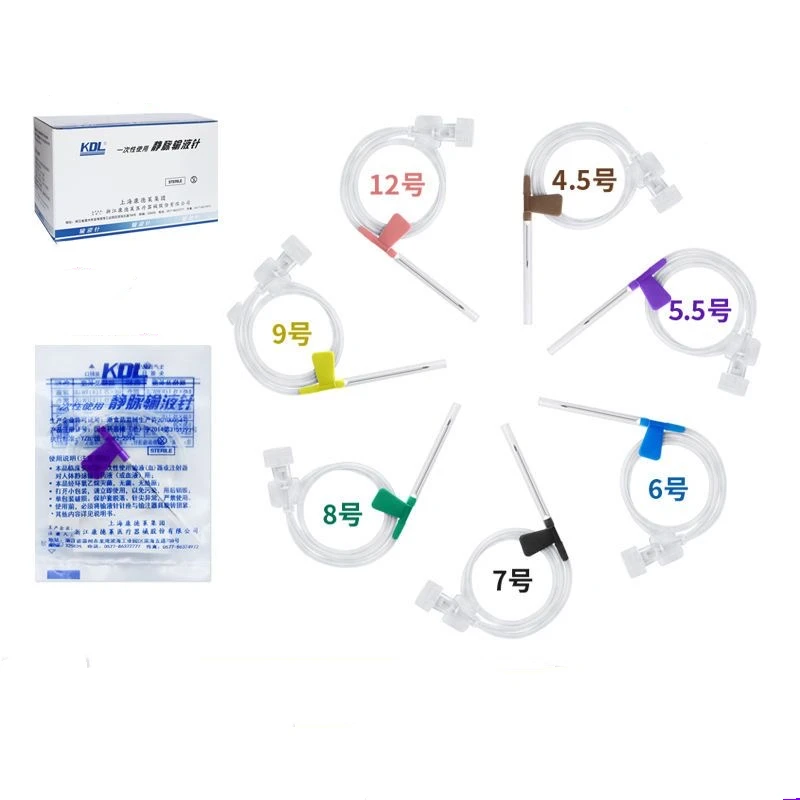 50pcs Disposable Sterile Scalp Needle 21G 22G 23G 24G 25G 26G Safety Butterfly Needle Scalp Vein Set - Image 5