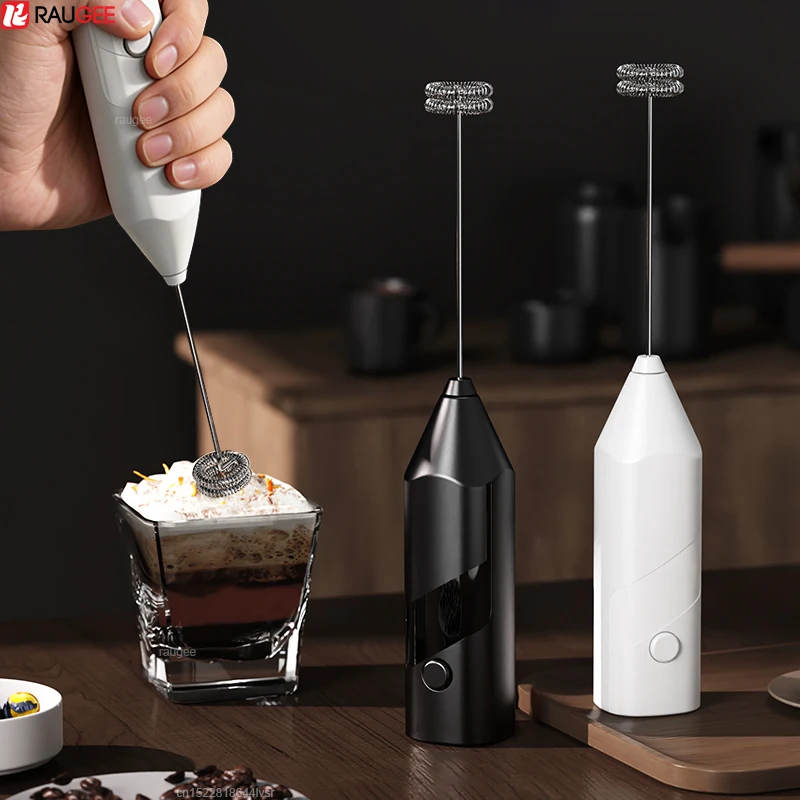 

Electric Milk Frother Handheld Egg Beater Mini Foam Maker Wireless Milk Foamer Whisk Mixer for Coffee Cappuccino Cream Blender