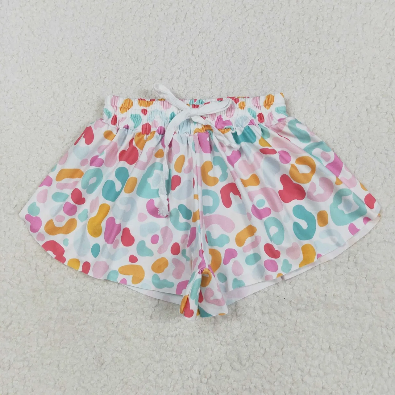 

Wholesale Toddler Breathable Leopard Ruffle Clothing Kids Wear Children Clothes Baby Girl Shorts Bottoms