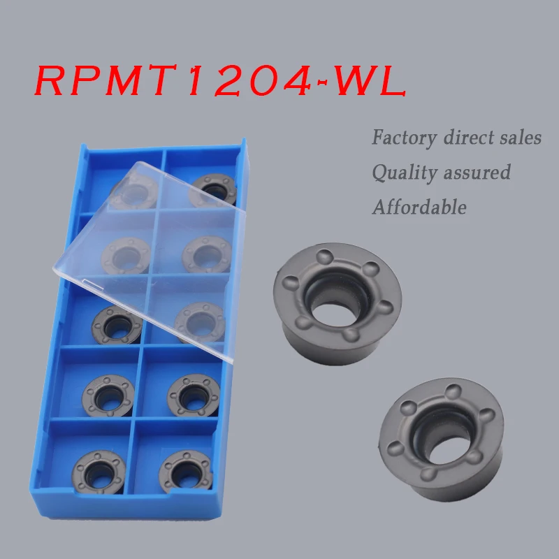 

10Pcs RPMT1204-WL Milling Carbide Insert Lathe Parts Tool Milling Tool CNC Lathe RPMT Turning Blade