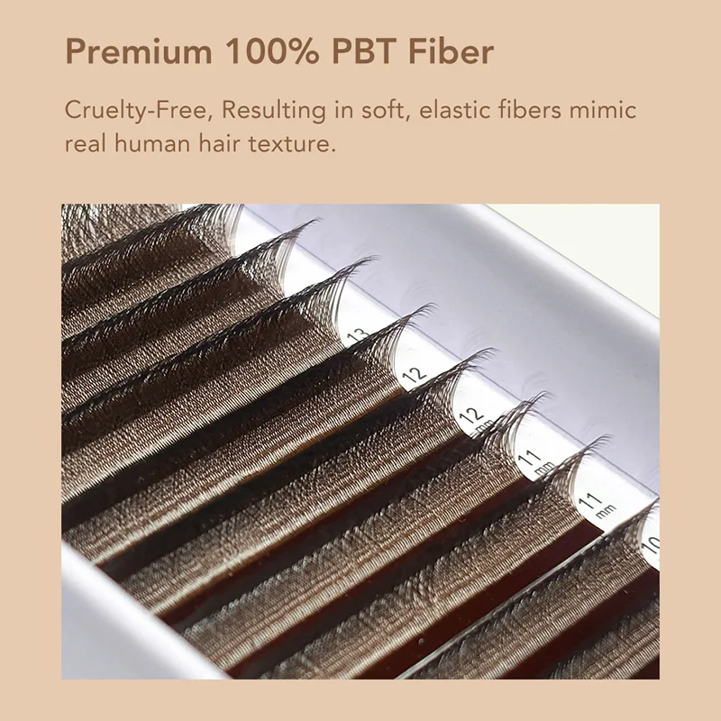 DIYDAY Ciglia 3D 4D 5D marrone scuro Ciglia a ventaglio prefabbricate a forma di W Facile da applicare Estensione ciglia finte incrociate spesse in visone