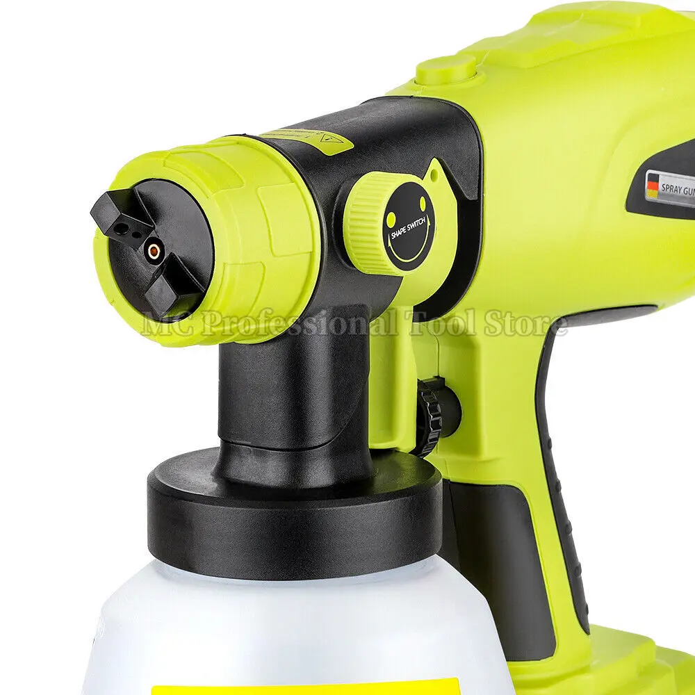 Cordless Electric Spray Gun with 3 Spray Patterns For Ryobi 18V Battery Handheld 800ML High Power Electric Paint Sprayer