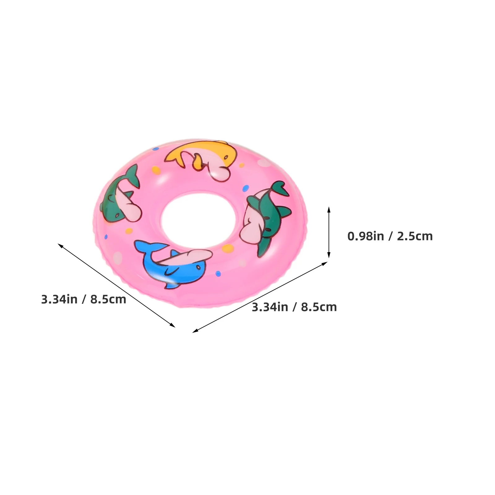 48 pçs mini anel de natação bonito golfinho design anel flutuante para crianças jogo de água praia festa decoração piscina inflável diversão