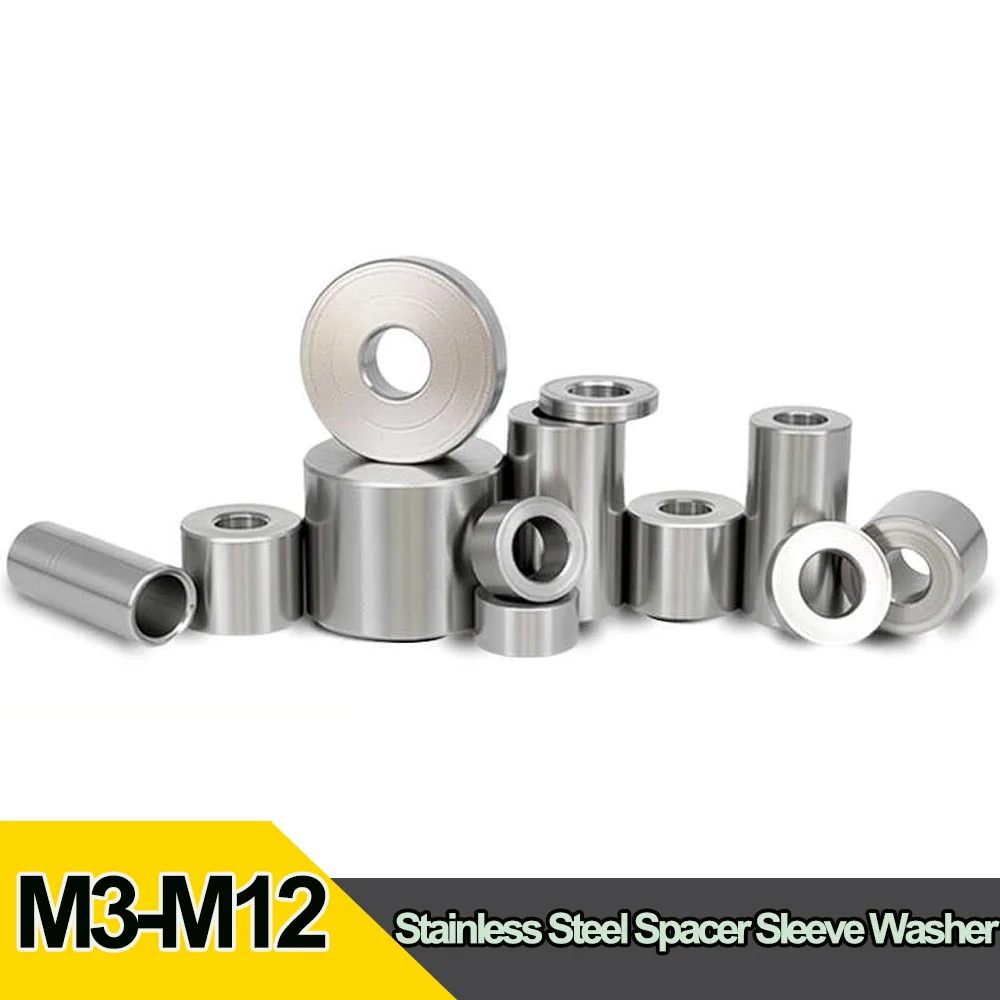 Stainless Steel Hollow Spacer Washer M3-M12 Elevated Isolation Sleeve Bushing Hardware Accessory