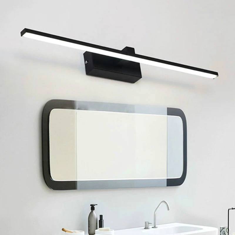 Bathroom Mirror Front Light Modern Led Wall Light Black&White Luminaires Sconce Led Wall Lamp L40 60 80 100 120cm Bathroom Lamp