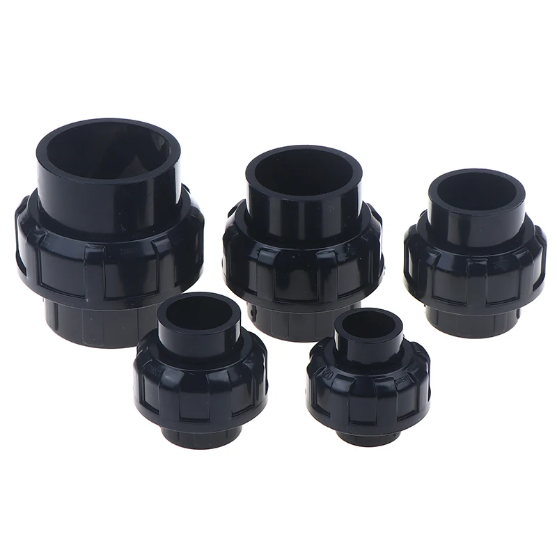 

Соединители и прямые фитинги из черного ПВХ 20-50 мм – прямые соединения для садового орошения, дренажа аквариумов, различных размеров, 1/5 шт.