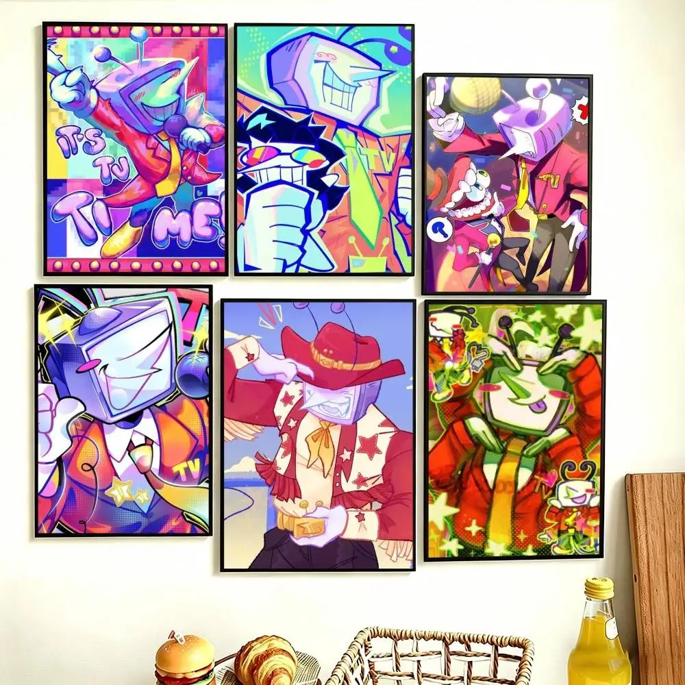 

Cartoon Deltarune Tenna Creative Poster Perfect Space Sticker Self Adhesive for Office Home Theater Wall Art Decor Fancy Gift
