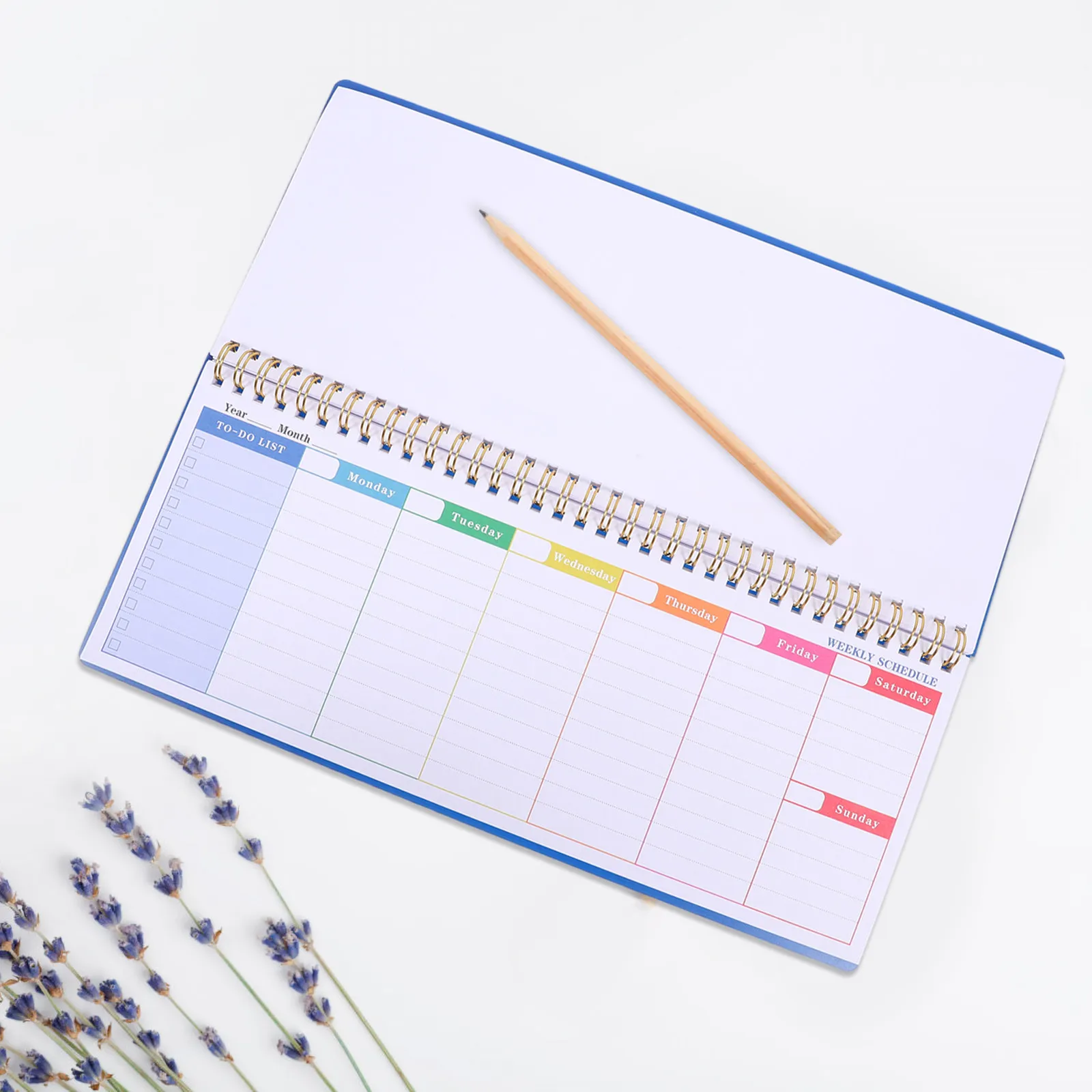 Undated Weekly Planning Pad English Horizontal Layout Premium Smooth Paper Weekly Planner Notepad for Work Desk Appointment