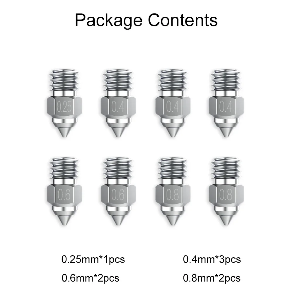 Creality High-end Copper Alloy Nozzle Kit Upgrade High Hardness Thermal Conductivity Circular Hole Entry 3D Printer Parts