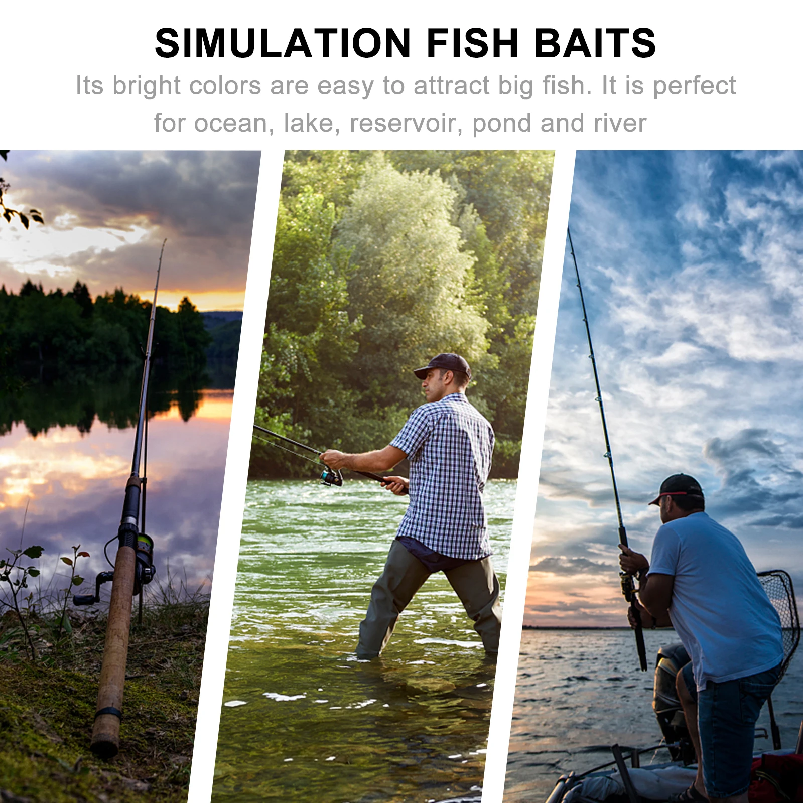 

10pcs Fishing Lures Rotating Spinner Baits Slow Strike Attractor Iron Bright Colors Simulation Baits Artificial Lure Hand