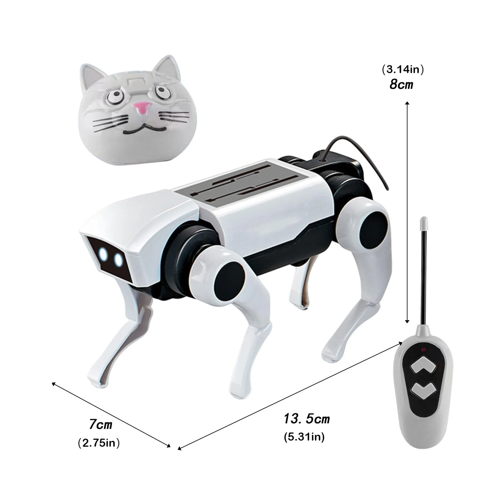 어린이 리모컨 기계 개 RC 동물 장난감, 과학 교육, DIY 조립 모델, 전기 세트 장난감, 어린이 선물