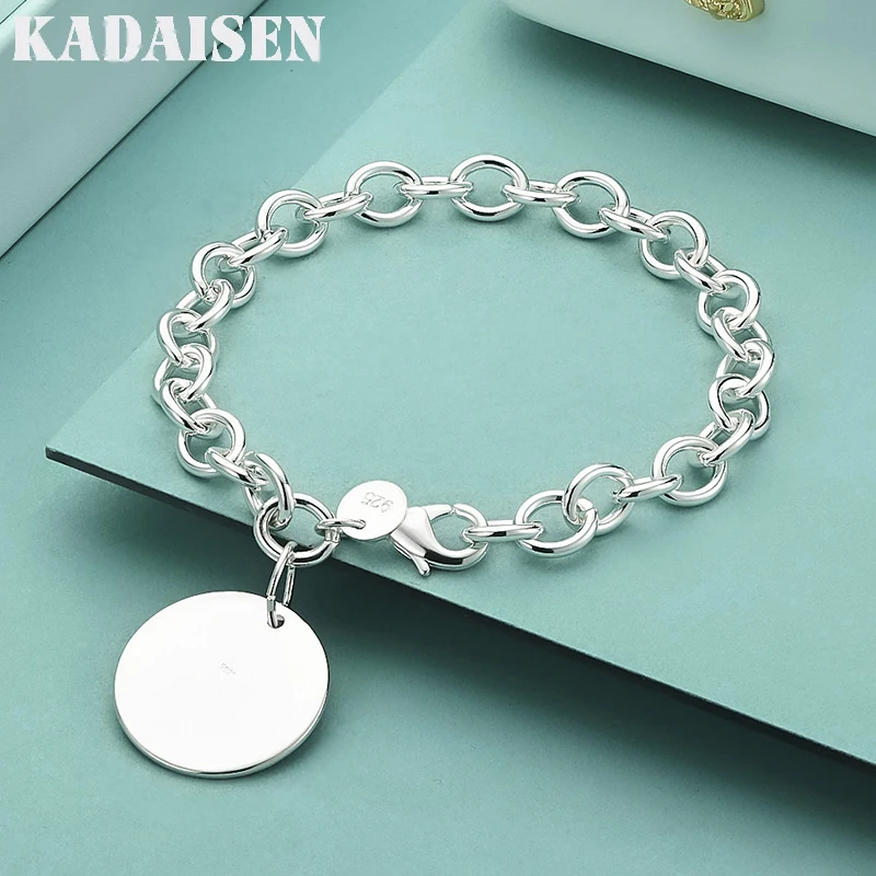 Fashion 925 Sterling Silver Round Brand Friendship Bracelets For Women Luxury Quality Jewelry For Women
