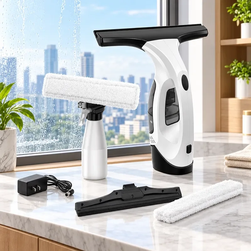 For Portable Handheld Electric Glass Cleaner Strong Water Absorption High Efficiency Window Cleaning Tool for Home and Car