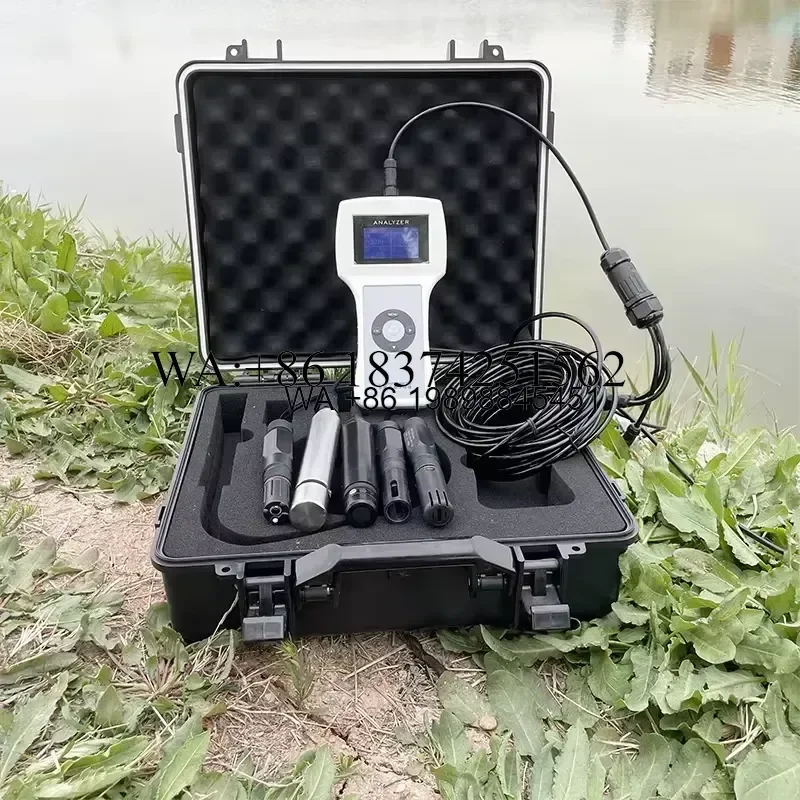 Wmwmnu for Wmwmnu Digital 6 in 1 Water Quality Tester Ammonia Nitrogen DO Nitrite PH Meter Probe Test Kit for Fish Farming
